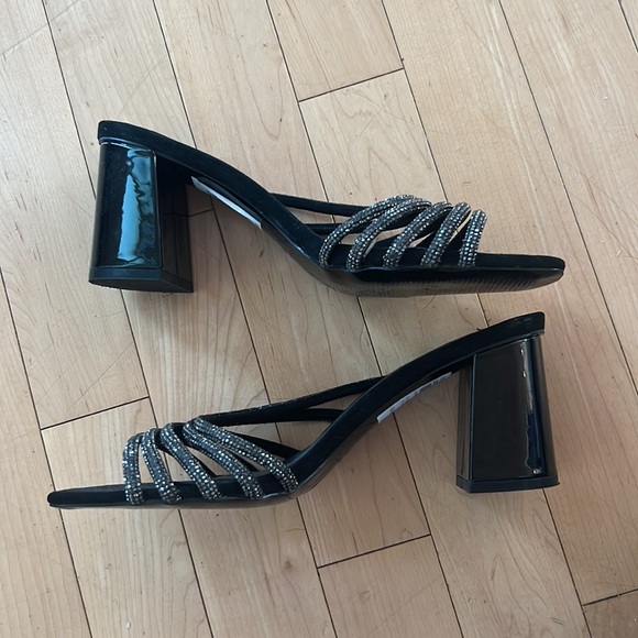 Sparkly black mule heels - Picture 2 of 4